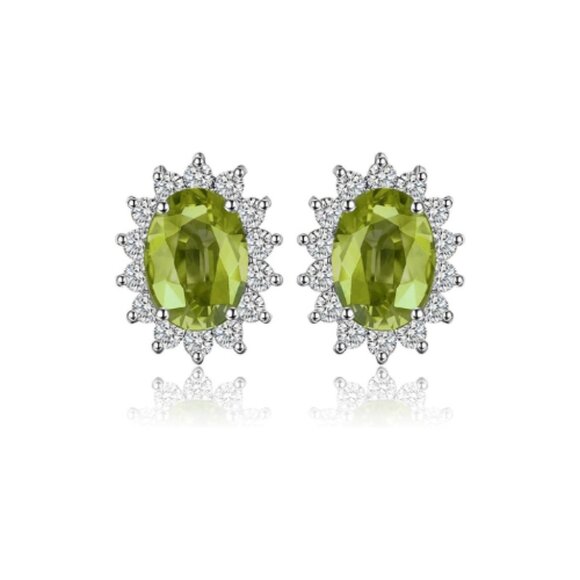 ❤️ Peridot Earrings - 925 Sterling Silver - Picture 4 of 6